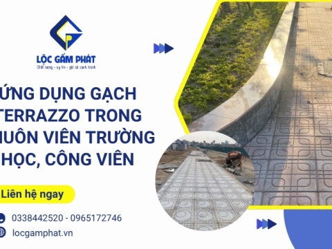 Ứng dụng gạch terrazzo trong khuôn viên trường học, công viên