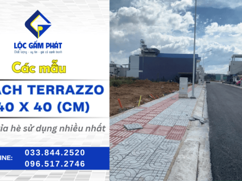 Các mẫu gạch Terrazzo 40 x 40 (cm) lát vỉa hè sử dụng nhiều nhất