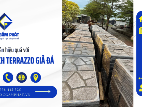 Lát sân hiệu quả với gạch Terrazzo giả đá đẹp mắt từ Lộc Gấm Phát
