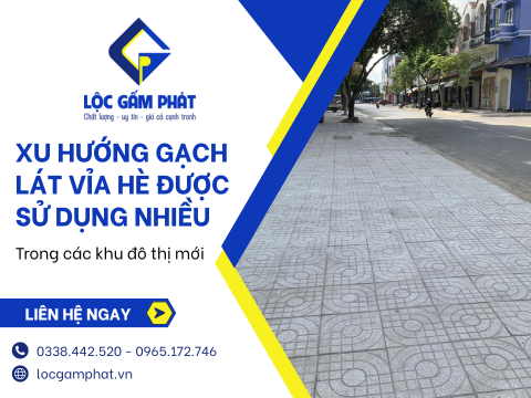 Xu hướng gạch lát vỉa hè được sử dụng nhiều trong các khu đô thị mới