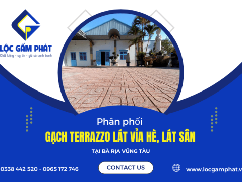 Phân phối gạch terrazzo lát vỉa hè, lát sân tại Bà Rịa Vũng Tàu
