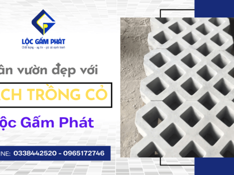 Sân vườn đẹp hơn với gạch trồng cỏ Lộc Gấm Phát