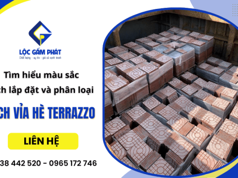 Tìm hiểu màu sắc, cách lắp đặt và phân loại gạch vỉa hè Terrazzo